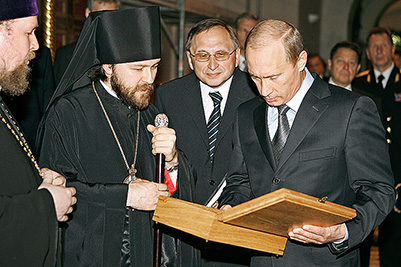 Путин в венском Свято-Николаевском соборе 