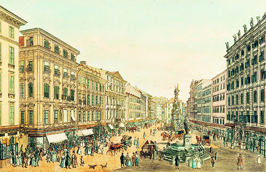 Вена, Грабен 1800 год 
